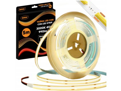 49222 49222 led pasek cob neon 12v 480d 9w m ip20 5m 990lm tepla barva