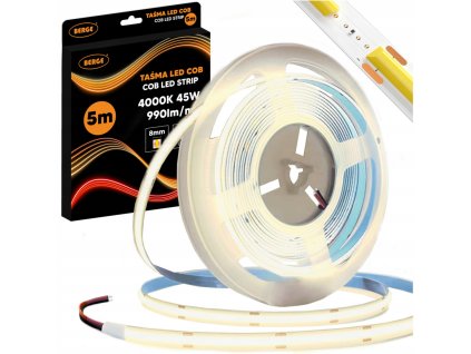 49216 49216 led pasek cob neon 12v 480d 9w m ip20 990lm 5m neutralni barva
