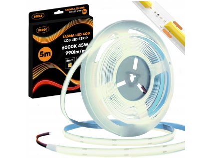 49210 49210 led pasek cob neon 12v 480d 9w m ip20 990lm 5m studena barva