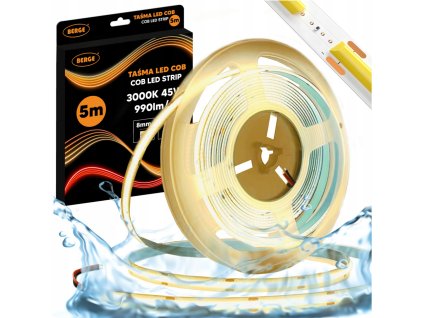 49225 49225 led pasek cob neon 12v 480d 9w m ip67 5m 990lm tepla barva