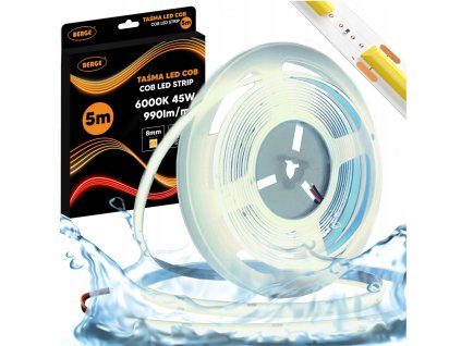 49213 49213 led pasek cob neon 12v 480d 9w m ip67 990lm 5m studena barva
