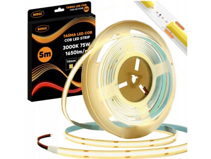 49237 49237 led pasek cob neon 12v 528d 15w m ip20 5m 1650lm tepla barva