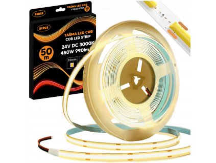49189 49189 led pasek cob neon 24v 480d 9w m ip20 50m 990lm tepla barva