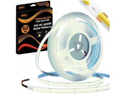 49177 49177 led pasek cob neon 24v 480d 9w m ip20 990lm 50m studena barva
