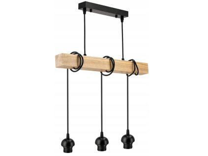 44572 44572 led zavesne stropni svitidlo 3xe27 loftove drevo nastavitelna stinidla