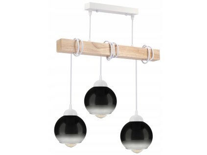 48406 48406 led zavesne stropni svitidlo drevene bile 3xe27 kourove sede