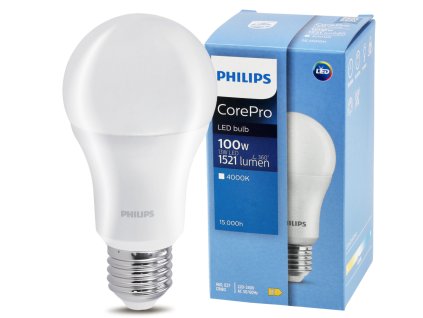 47512 47512 led zarovka philips e27 13w 1521 lm neutralni bila corepro premium a60