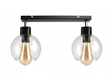 48565 nastavitelne stropni svitidlo led 2xe27 pruhledna koule