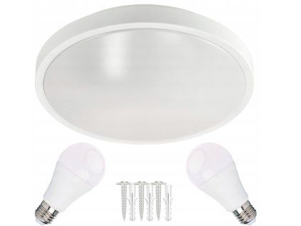 45163 45163 kulate bile prisazene stropni svitidlo n t 2x e27 2x led zarovka