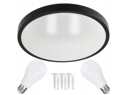 45160 45160 kulate cerne prisazene stropni svitidlo n t 2x e27 2x led zarovka