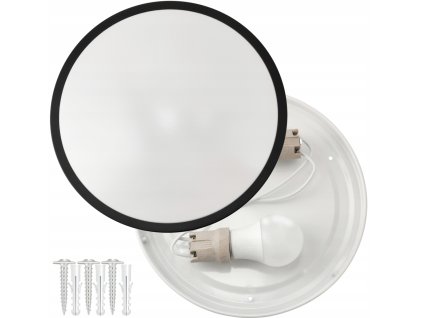 40443 8 40443 8 kulaty led stropni panel 2xe27 cerny