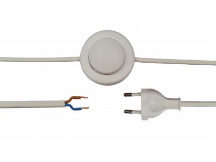 24456 1 pripojovaci kabel 3 5m 2x0 75 omyp nozni spinac bily