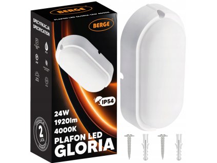 48703 prisazene stropni led svitidlo 24w neutralni bila