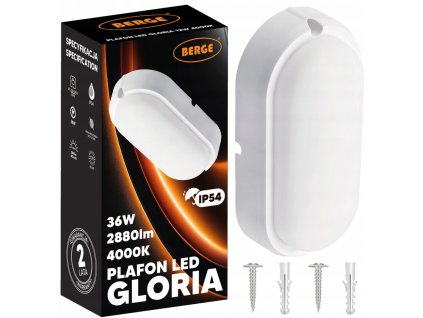 48706 prisazene stropni led svitidlo 36w neutralni bila