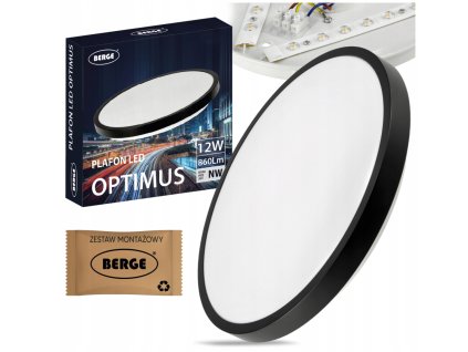 44209 prisazeny led stropni panel 12w 860lm kulaty cerny nw