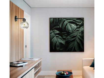 52219 sklenena led nastenna lampa 1xe27 kulicka s horizontalnimi pruhy