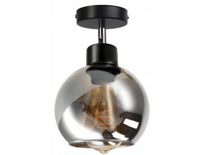 52045 sklenena led stropni lampa 1xe27 kourova koule