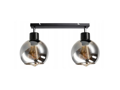 52078 sklenena led stropni lampa 2xe27 kourova koule