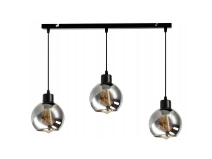 52087 sklenena led stropni lampa 3xe27 kourova koule