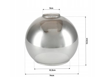 52090 sklenena led stropni lampa 3xe27 kourova koule