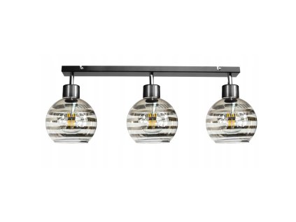 52210 sklenena led zavesna lampa 3xe27 kulove horizontalni pruhy