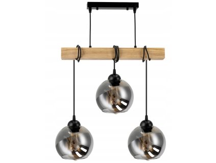52120 sklenena led zavesna lampa beam 3xe27 kourova koule