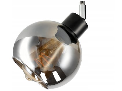 52099 sklenena nastenna lampa zabalena v obalu led 1xe27 kourova koule