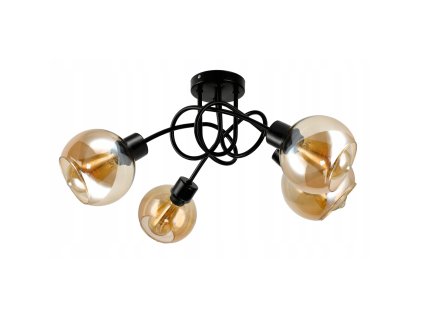51979 sklenene led stropni svitidlo 4xe27 jantarova barva