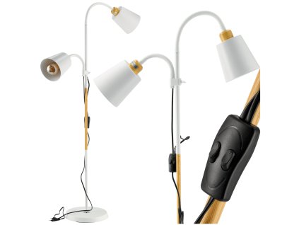 40092 stojaci led lampa 2xe27 bila