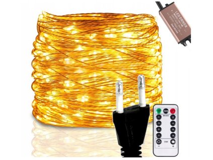 44086 svetelny retez zahradni girlanda 10m 100led 230v dalkove ovladani