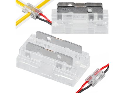 48106 univerzalni konektor pro cob smd led pasek 8mm hranaty zacvakavaci