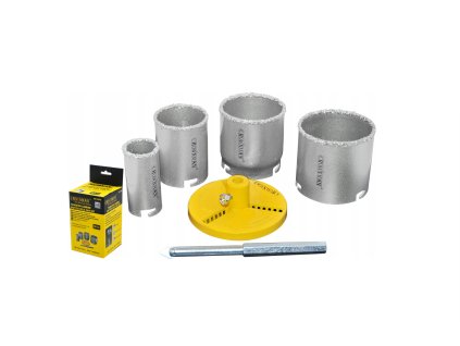 45367 vykruzovaci korunky na beton s tvrdokovem set 33 53 67 73