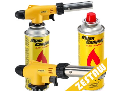 Plynový hořák, plynová kartuše 1300°, dvojitá regulace