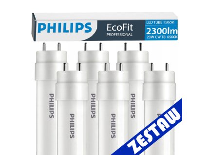 SADA 6x Philips LED trubice 150cm 23W 2300lm 6500K 20000h EcoFit
