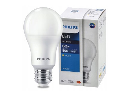LED žiarovka E27 PHILIPS 8W 806lm 2700K A60 - tepla biela