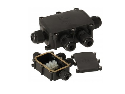 Hermetická krabica so 4x priechodkami IP68