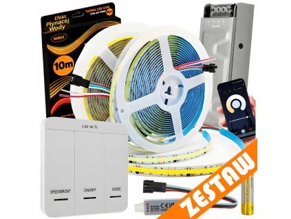 Sada LED pásků s digitálním efektem proudící světelné vlny 10m COB WS2811 24V