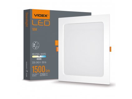 LED panel zapustený štvorcový 18W biely neutrálny