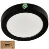 40713 kulaty led panel prisazeny cerny 18w pc neutralni bila