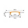 48796 7 48796 7 led hlinikovy profil zapusteny 2m bily sada