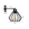 31887 2 nastenna lampa kinkiet e27 brylant cerna