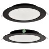 Okrúhly LED panel zapustený - čierny - 18W - PC - neutrálna biela