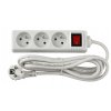 49042 4 prodluzovaci kabel 3 zasuvky 3m 3680w s vypinacem