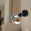 Sklenená LED stropná lampa 1xE27 - dymová guľa