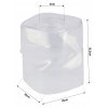 45058 6 sklenene led nastenne svitidlo 1xe27 rolovaci pruhledny ctverec