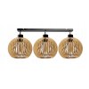 33948 stropni led svitidlo loft 3xe27 wood cerne