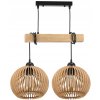 44965 zavesne stropni svitidlo led dreveny tram 2xe27 dense ball lustr luca