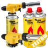 Plynový hořák Gas 1300° dvojitá regulace + 2x kartuše Alpen