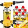 Plynový hořák 1300° nastavitelný Premium + 6 plynových kartuší