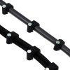 Držiaky káblov na girlandy s klincami 12 mm, 100 kusov, čierne